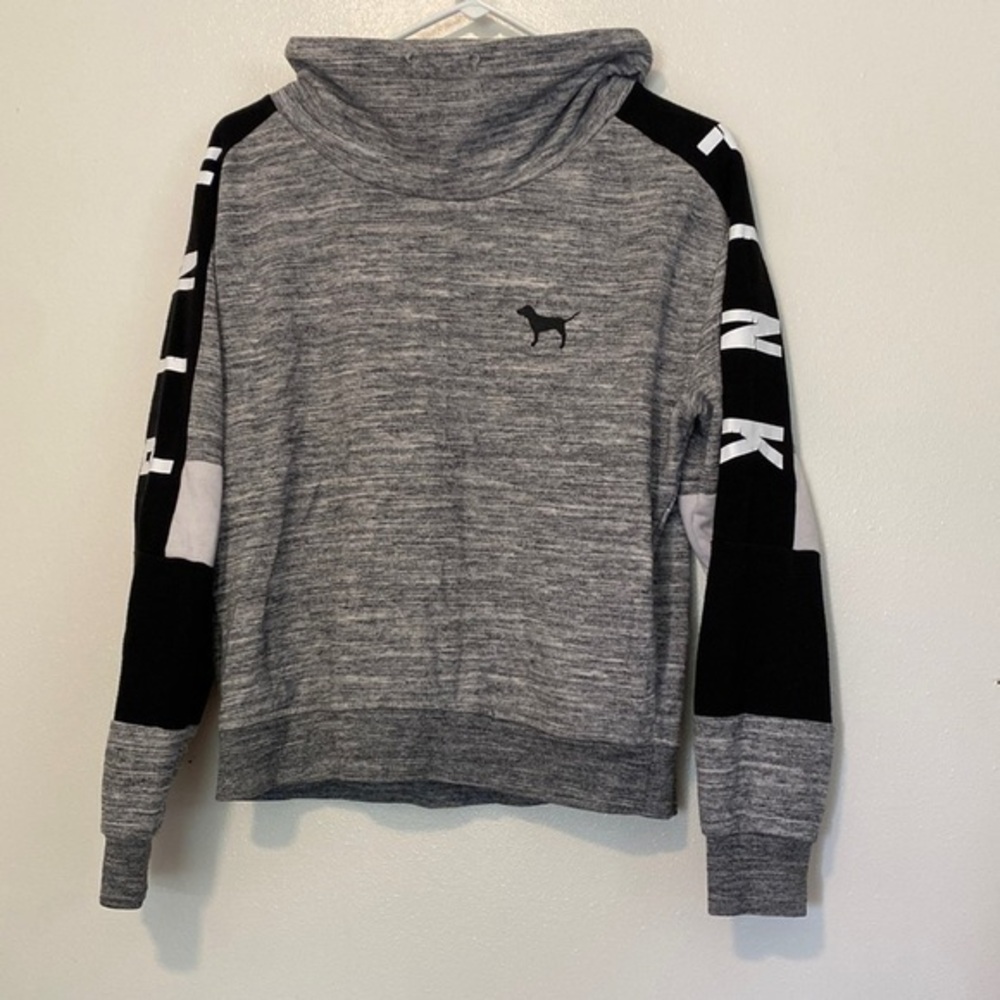 Victoria secrets PInk cowl neck pocket sweatshirt size xs